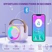 LED Karaoke Machine KTV Musical Instrument Bluetooth Speaker Wireless Microphones for Girls Ages 3+ Birthday Party Christmas Gifts Purple