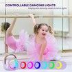 LED Karaoke Machine KTV Musical Instrument Bluetooth Speaker Wireless Microphones for Girls Ages 3+ Birthday Party Christmas Gifts Purple