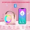 Karaoke Machine for Kids,Karaoke Gifts for Girls Ages 3+ Year Old Birthday Party,Christmas Toys Gift for Girls (Pink,2 mic)