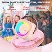 Karaoke Machine for Kids,Karaoke Gifts for Girls Ages 3+ Year Old Birthday Party,Christmas Toys Gift for Girls (Pink,2 mic)