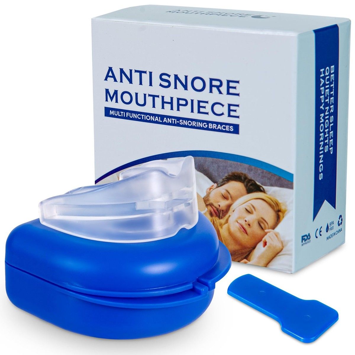 Anti-Snoring Mouth Guard Mouthpiece Solution Reusable Devices Men Sleep Aid Comfortable Effective