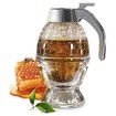 Honey Dispenser No Drip Syrup Dispenser Beautiful Honey Pot Honey Jar with Stand Kitchen Tool