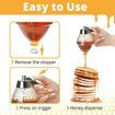 Honey Dispenser No Drip Syrup Dispenser Beautiful Honey Pot Honey Jar with Stand Kitchen Tool