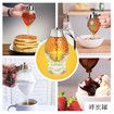 Honey Dispenser No Drip Syrup Dispenser Beautiful Honey Pot Honey Jar with Stand Kitchen Tool