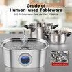 Stainless Steel Cat Water Fountain 3.2L Automatic Pet Water Fountain with Water Level Window and LED Light Super Quiet