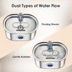 Stainless Steel Cat Water Fountain 3.2L Automatic Pet Water Fountain with Water Level Window and LED Light Super Quiet