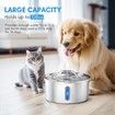 Cat Water Fountain,108oz/3.2L Cat Fountain,Automatic Dog Water Dispenser with LED Light and Circulating Filtration System for Cats,Dogs,Multiple Pets