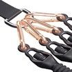 Multifunctional Tension Rope with Pedal Puller Pedal Resistance Band Set Exercise Band with Handle for Home Fitness Equipment-Black