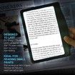1 Pack 4X Large Ultra Bright LED Page Magnifier- 12 Anti-Glare Dimmable LEDs, Relieve Eye Strain for Reading Small Prints & Low Vision