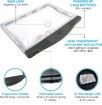 1 Pack 4X Large Ultra Bright LED Page Magnifier- 12 Anti-Glare Dimmable LEDs, Relieve Eye Strain for Reading Small Prints & Low Vision