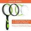 2 Pack 10X Magnifying Glass for Seniors & Kids, Non-Slip Handheld Magnifier for Reading, 75mm Magnify Glasses Lens for Close Work(Green and Orange)