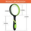 2 Pack 10X Magnifying Glass for Seniors & Kids, Non-Slip Handheld Magnifier for Reading, 75mm Magnify Glasses Lens for Close Work(Green and Orange)