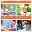 2 Pack 10X Magnifying Glass for Seniors & Kids, Non-Slip Handheld Magnifier for Reading, 75mm Magnify Glasses Lens for Close Work(Green and Orange)