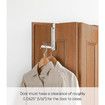 Home Over The Door Alloy Steel Hooks, Folding Hanging Coat Rack