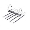 Magic Pants Hangers Space Saving for Trousers Scarves Slack (1 Pack with 5 Metal Clips)