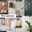 4 Pack Over The Door Hook, Door Hooks for Bathroom, Living Room, Kitchen, Bags(4 Pack White)