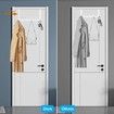 Over The Door Hooks, Stainless Steel Sturdy Door Hanger for Bathroom, Bedroom,Kitchen 1Pack, White