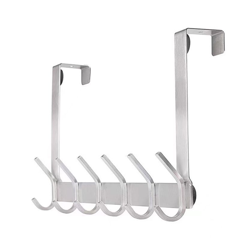 Over The Door Hooks, Stainless Steel Sturdy Door Hanger for Bathroom, Bedroom,Kitchen 1Pack, White