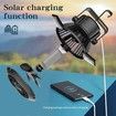 Camping Essentials Fan with LED Lantern Solar Tent Light Portable Tent fan with Hanging Hook Rechargeable Desk Fan for Home Tent Emergency Outages-Black