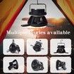 Camping Essentials Fan with LED Lantern Solar Tent Light Portable Tent fan with Hanging Hook Rechargeable Desk Fan for Home Tent Emergency Outages-Black