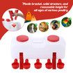 Chicken Water Feeder Auto Chick Waterer Automatic Poultry Dispenser Drinker Hen Watering System Chook Gravity Fed 10 PVC Feeding Cups 10L with Stands