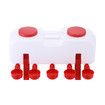 Chicken Water Feeder Auto Chick Waterer Automatic Poultry Dispenser Drinker Hen Watering System Chook Gravity Fed 10 PVC Feeding Cups 10L with Stands