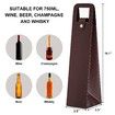Wine Gift Bag,Reusable Leather Wine Tote Carrier,Single Bottle Champagne Beer Gift Bags Carrier for Birthday,Wedding,Picnic Party,Christmas Gifts (Brown)