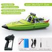 2.4G Wireless Remote Control Boat Turbo Jet Speedboat Flip Reset Low Electricity Tips Boy Water Toy Boat (Green)