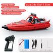 2.4G Wireless Remote Control Boat Turbo Jet Speedboat Flip Reset Low Electricity Tips Boy Water Toy Boat (Red)