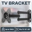 Wall TV Stand Bracket Television Mount Swivel Mounting Holder Tilt Hanger Base Black Fits 13 to 30 Inches