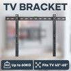 Wall Mount TV Stand Television Mounting Bracket Holder Base Hanger Black Modern Fits 40 to 65 Inches