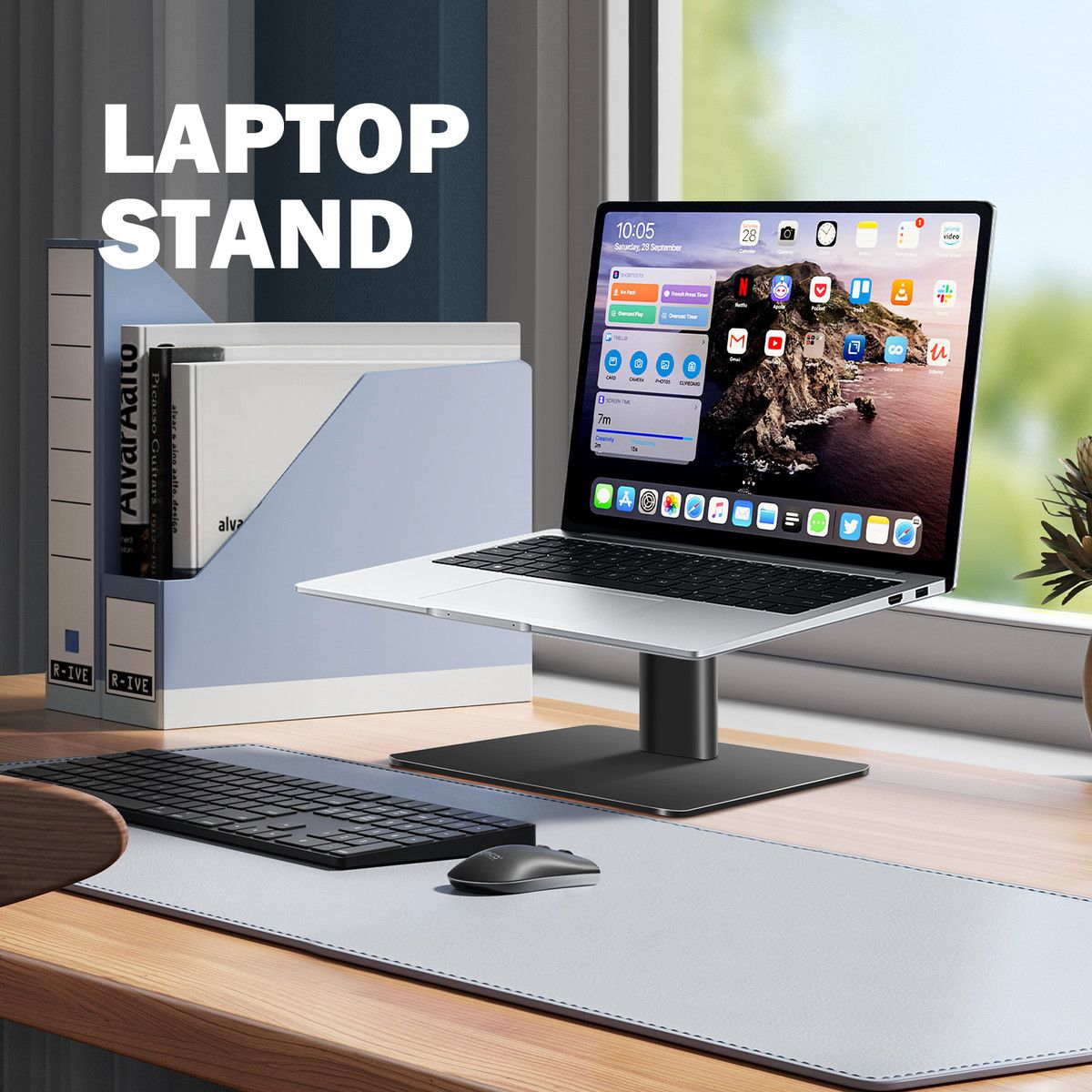 Laptop Stand Holder Notebook Computer Monitor PC Mackbook Riser Portable Ergonomic Adjustable Screen Support Desk Station