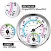 Mini Thermometer Hygrometer Indoor Outdoor Thermometer Temperature Humidity Monitor Gauge Temperature Monitor for Home Wall Room Incubator Tank (Silver)