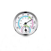 Mini Thermometer Hygrometer Indoor Outdoor Thermometer Temperature Humidity Monitor Gauge Temperature Monitor for Home Wall Room Incubator Tank (Silver)