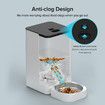 Automatic Cat Feeder WiFi Smart Pet Feeder with APP Control for Remote Feeding Timed Pet Feeder Dry Food Dispenser For Cats and Dogs (White-4L)