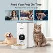 Automatic Cat Feeder WiFi Smart Pet Feeder with APP Control for Remote Feeding Timed Pet Feeder Dry Food Dispenser For Cats and Dogs (White-4L)