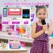 Kids Karaoke Machine, Portable Bluetooth Speaker with 2 Wireless Microphones,Ideal Gift for Girls and Boys