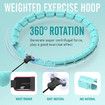 (Green)24 Links Detachable & Size Adjustable Hula Circle,Infinity Fitness Hoop,Smart Weighted Fit Hoop Plus Size,with Ball Auto Rotate 360 Degree