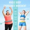 (Green)24 Links Detachable & Size Adjustable Hula Circle,Infinity Fitness Hoop,Smart Weighted Fit Hoop Plus Size,with Ball Auto Rotate 360 Degree