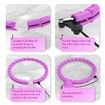 (Purple)24 Links Detachable & Size Adjustable Hula Circle,Infinity Fitness Hoop,Smart Weighted Fit Hoop Plus Size,with Ball Auto Rotate 360 Degree