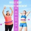 (Purple)24 Links Detachable & Size Adjustable Hula Circle,Infinity Fitness Hoop,Smart Weighted Fit Hoop Plus Size,with Ball Auto Rotate 360 Degree