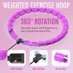 (Purple)24 Links Detachable & Size Adjustable Hula Circle,Infinity Fitness Hoop,Smart Weighted Fit Hoop Plus Size,with Ball Auto Rotate 360 Degree