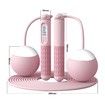 Pink-Jump Rope with Counter, Cordless Weighted Jump Rope Adjustable Skipping Rope with Calorie Counter for Fitness Exercise Training Indoor Outdoor