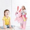 120140cm Easter Inflatable Pink Bunny Costume for Men Women, Party Dress Up Riding Rabbit Blow up Costumes Kids