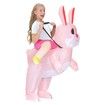 120140cm Easter Inflatable Pink Bunny Costume for Men Women, Party Dress Up Riding Rabbit Blow up Costumes Kids