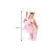 100120cm Easter Inflatable Pink Bunny Costume for Men Women, Party Dress Up Riding Rabbit Blow up Costumes Kids