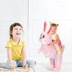 100120cm Easter Inflatable Pink Bunny Costume for Men Women, Party Dress Up Riding Rabbit Blow up Costumes Kids