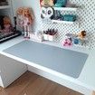 Non Slip Desk Pad, PU Leather Desk Protector for Keyboard and Mouse, Office and Home, 90 x 45 cm, Light Blue