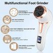 Electric Foot Callus Remover, Rechargeable Electric Callus Remover with 3 Rollers and 2 Speeds, Callus Removal and Dead Skin Color White
