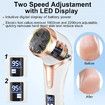 Electric Foot Callus Remover, Rechargeable Electric Callus Remover with 3 Rollers and 2 Speeds, Callus Removal and Dead Skin Color White